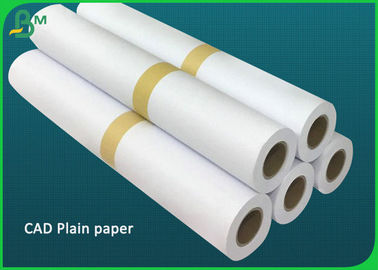 80gsm High Whiteness Roll Plotter CAD Plain Paper Of 36 Inch 42 Inch