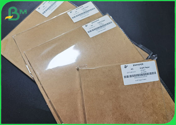 A3 / A4 / A5 Size Good Stiffness Brown Kraft Paper In Sheets