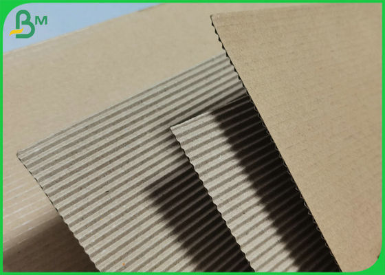 Natural Kraft Single Face Flute Corrugated Paper Board Rolls For Cup Sleeves