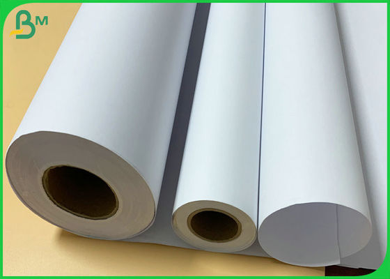 Wide Format 24&quot; X 150' CAD Rolls 20lb Ink Jet Bond Paper Rolls With 2&quot; Core