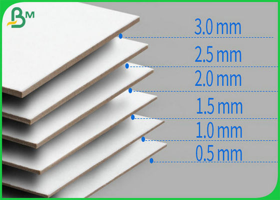 2.5mm 3.0mm Thickness Single Side White Paperboard With Grey Back To Hardcover Book