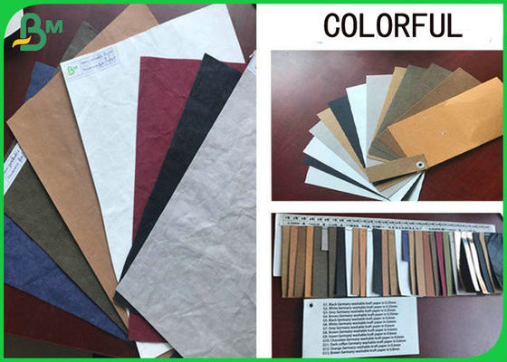 Various Color 0.3mm 0.55mm thick Recyclable Washable Kraft Paper For Totebag