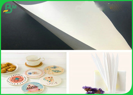 0.8mm 1mm 1.2mm White Cardboard Paper Roll Drinking Absorbent Paper For Cup Mat