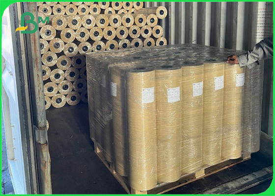 Small Roll Packaging Paper 60gsm 80gsm Brown Interleave Paper With 25kg/ Roll