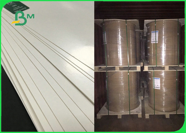 White Rook Pulp 100 % Pure Wood Pulp White PE Coated Paper For Making Cup Plate 300gsm