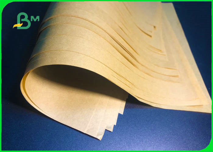 40gsm 60gsm Yellow Color Kraft Paper Virgin Wood Pulp For Packing Food