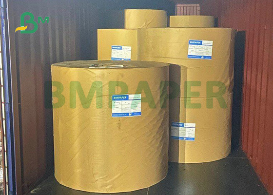 Extensible 70gsm 80gsm Brown Kraft Paper For Cement Sand Flour Powder Packaging