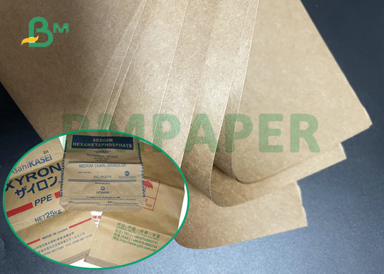 70gsm 80gsm Semi Extensible Cement Kraft Paper For Packaging Cement