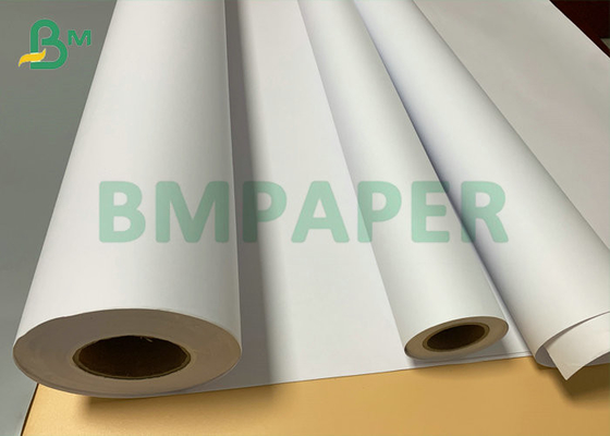 High Brightness 24lb 28lb Coated CAD Plotter Paper 36''  x 300ft White Bond Roll