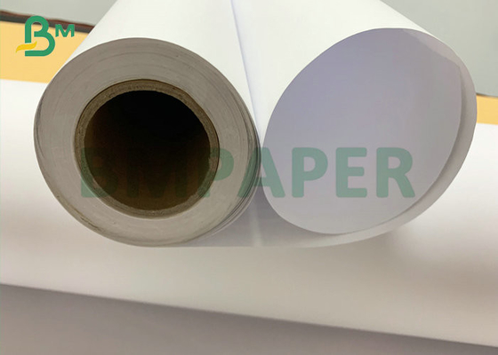 High Brightness 24lb 28lb Coated CAD Plotter Paper 36''  x 300ft White Bond Roll