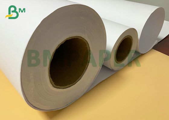 High Brightness 24lb 28lb Coated CAD Plotter Paper 36''  x 300ft White Bond Roll