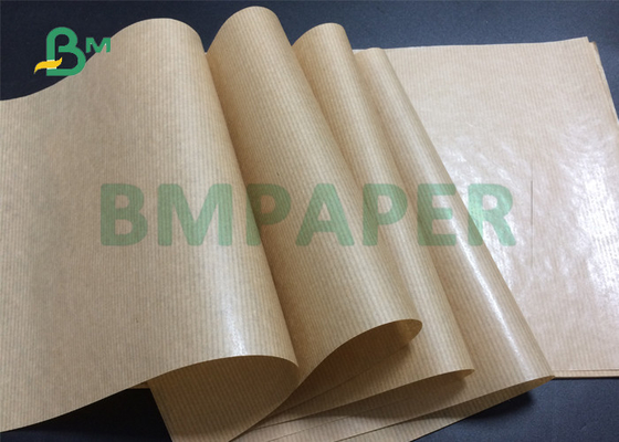 70 x 100cm 50Gr 55Gr 60Gr Brown Color Ribbed Kraft Paper Roll To Bread Packaging Bag