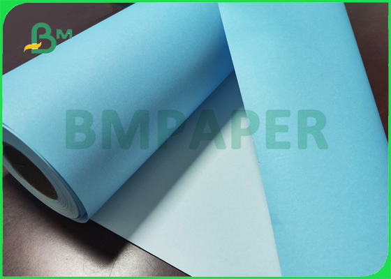 80g Two Sided Blue CAD Paper For Drawing 30'' x 150yards Clear Image Printing