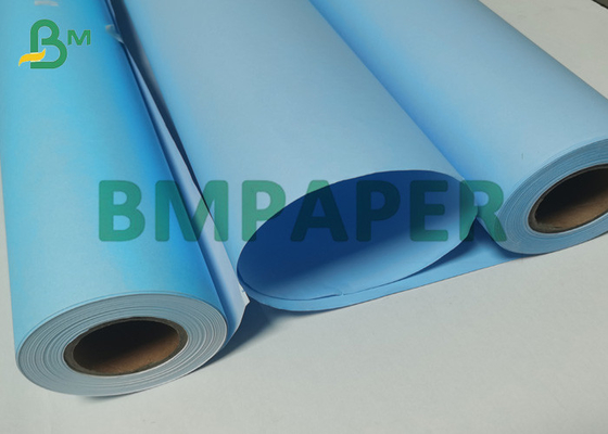 80g Two Sides Blue Printing Drawing CAD Plotter Tracing Paper In Roll