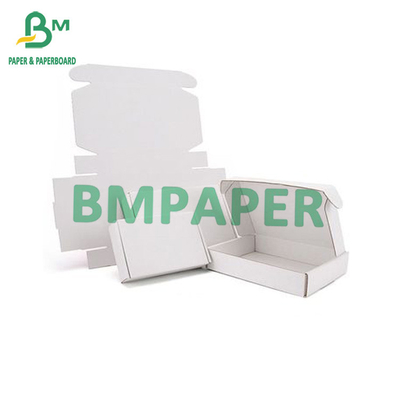 White E Flute Corrugated Cardboard 3 Layers 100+100+100gsm 1.75mm Thick Custom sheet sizes