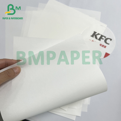 38grs Recyclable Food Grade White Kraft Oil proof Paper Roll