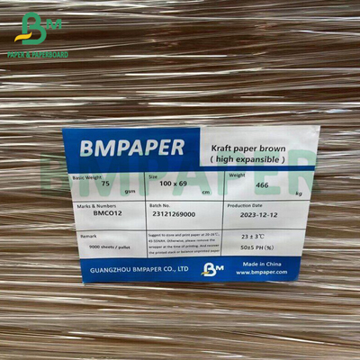 70GSM 75GSM 80GSM 90GSM High Expansible Brown Cement Sack Kraft Paper