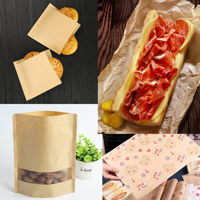 Natural Yellow Kraft Paper 40g 45g Eco Friendly Food Grade Packaging Craft Paper