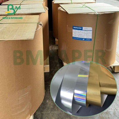 High Wet Strength Gloss Silver Plain Metallized Paper 68gsm 70gsm for Beer Bottle Labels