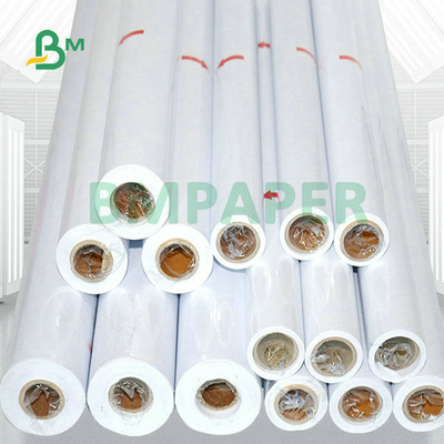 20LB Printable White Color CAD Paper Bond Roll 610mm 914mm 1070mm 2&quot; Core