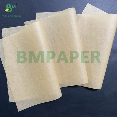 34gsm 40gsm Grease Proof Paper Kraft Brown Sandwich Wrapping Sheets Custom Size