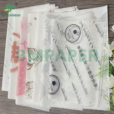 White 38gsm 40gsm GreaseProof Paper For Fried Foods Wrapping 106cm Roll