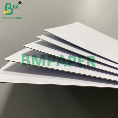 Bright White Claycoated Board With Gray Core 28 X 39&quot; Custom Size Solid Paperboard