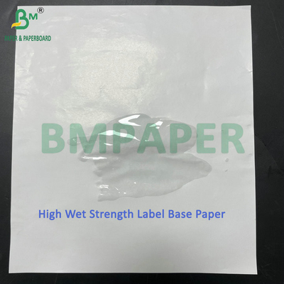67grs 70grs Waterproof White High Wet Strength Paper For Beverages Label Sticker