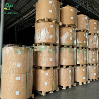 75gsm 80gsm Virgin Brown Kraft Paper For Cement Bags High Expansible 90cm