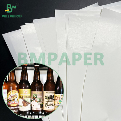 65gsm 70gsm Waterproof Wet Strength C1S Label Paper For Beer Bottle Sticker