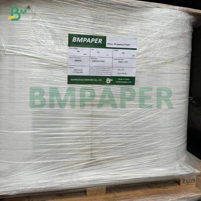 24g 28g White Straw Wrappers Paper Rolls 27mm Width 6000m Length`Food Grade Type