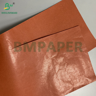 42gsm Red Striped Kraft Paper For Fruit Wrapping Wax One Side Food Grade Lightweight Paper