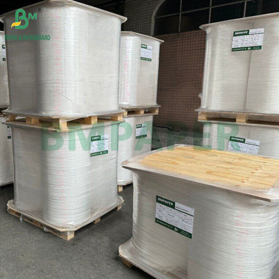 24gsm 28gsm White Straw Wrapping Paper 27MM x 5000M Good Tensile Strength