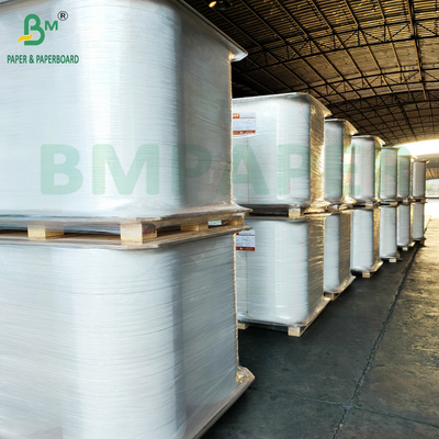 White Eco Straw Wrapped Paper Food Kraft Paper 28gsm For Individually Packing
