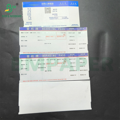 White Blank Printable Boarding Card Thermal Paper 175gsm 18.8 X 8.3cm