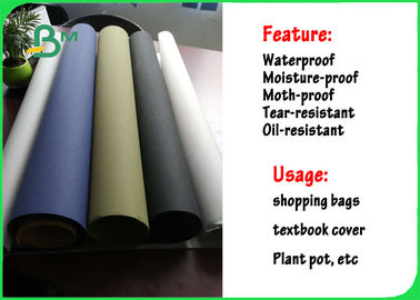 Water-resistant Brown Kraft Liner Paper Natural Fabric 150cm Width