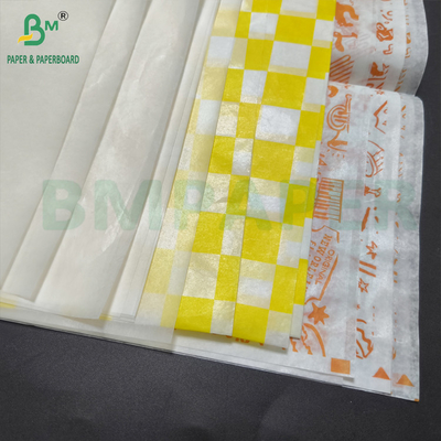 40 GSM White Waxed Paper Rolls Waxed On Both Sides Grease Resistant