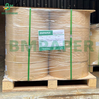 40 GSM White Waxed Paper Rolls Waxed On Both Sides Grease Resistant