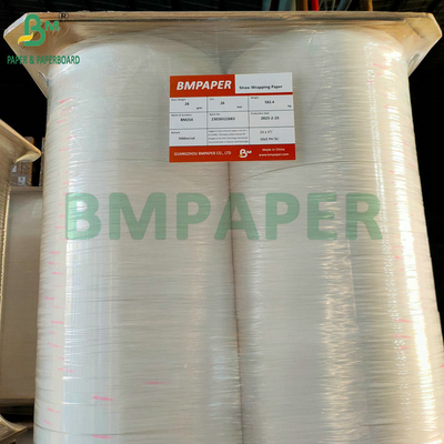 27mm 30mm 34mm 28gsm Food Grade Printable Straw Wrapping Paper In Roll