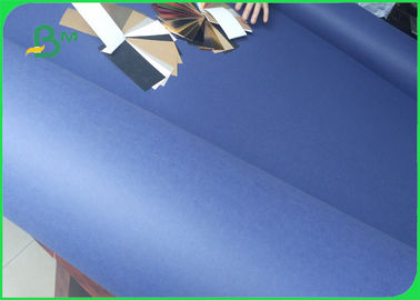 Blue Fabric Washable Kraft Liner Paper 0.55mm thickness for Wallets making