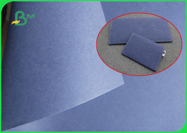 Blue Fabric Washable Kraft Liner Paper 0.55mm thickness for Wallets making