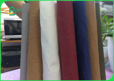 Natural Washable Uncoated Kraft Paper Fabric 0.3mm - 0.8mm Thickness For Tote Bag