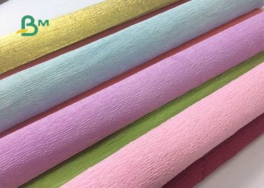 Colored Double Sided Crepe Paper Roll 52cm x 250cm For Decorations
