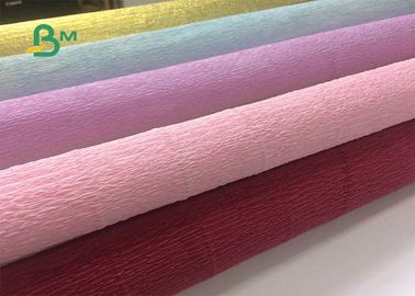 Colorful Hand - Make Crepe Uncoated Woodfree Paper , Red / Purple / Blue For DIY Flowers