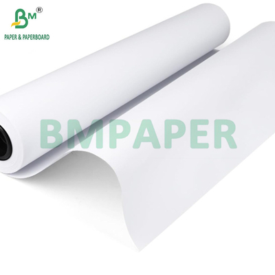20# Plain White Bond Paper Roll For Wide Format Inkjet Printers 24 In x 150 Ft