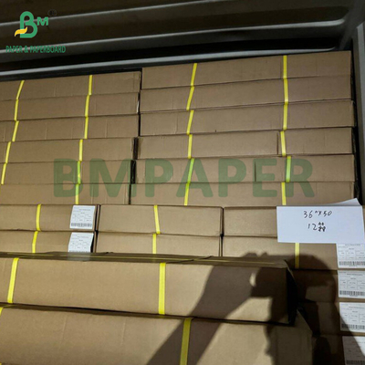 20# Plain White Bond Paper Roll For Wide Format Inkjet Printers 24 In x 150 Ft