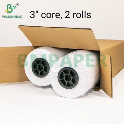 20# Plain White Bond Paper Roll For Wide Format Inkjet Printers 24 In x 150 Ft