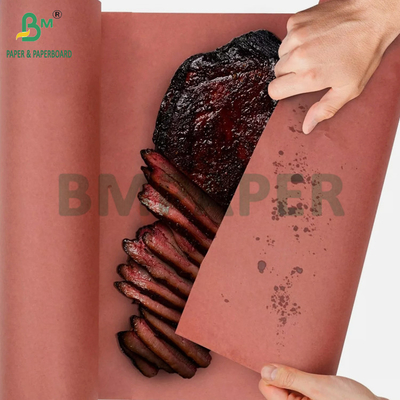 60gsm Pink Unwaxed Butcher BBQ Paper Roll For Smoking Meat 18'' x 175 Feet