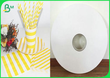 28gsm 60gsm 120gsm Food Grade White Kraft Liner Paper Roll For Making Straw Tubes With 14mm 15mm 27mm