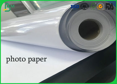 Roll 24 Inch 36 Inch Absorb Printing Ink One Side High Glossy Photo Paper